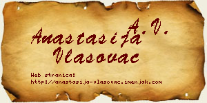 Anastasija Vlasovac vizit kartica